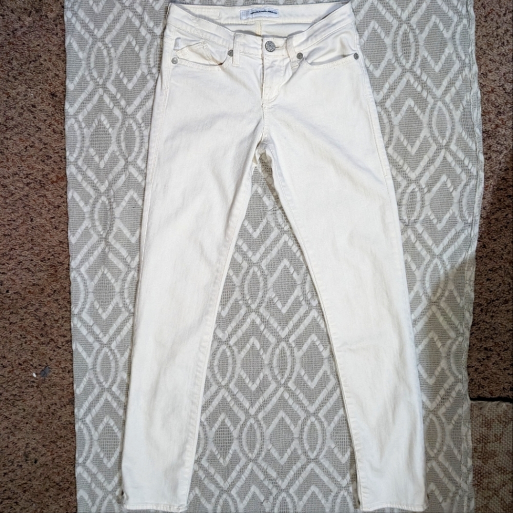 Rock & Republic Berlin 4 skinny ankle cream mid rise‎ denim jeans